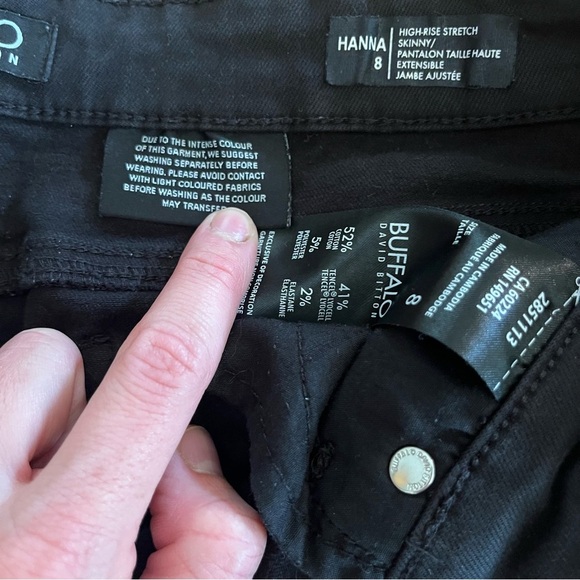 Buffalo David Bitton Black Skinny Jeans Women’s Size 8 Mid Rise Stretch Denim - Picture 7 of 13